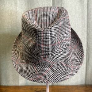 Plaid Fedora Hat Size Medium
